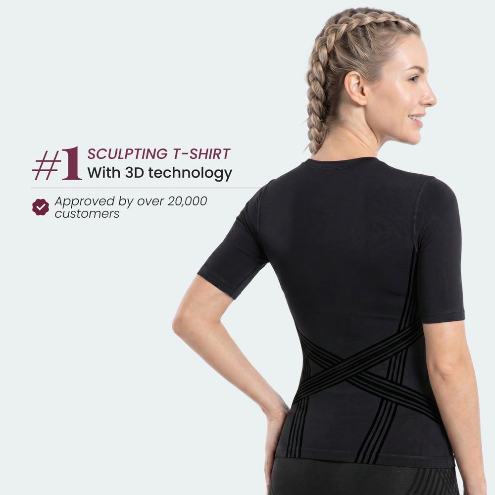 Seamless 3D T-shirt worn under everyday clothes
