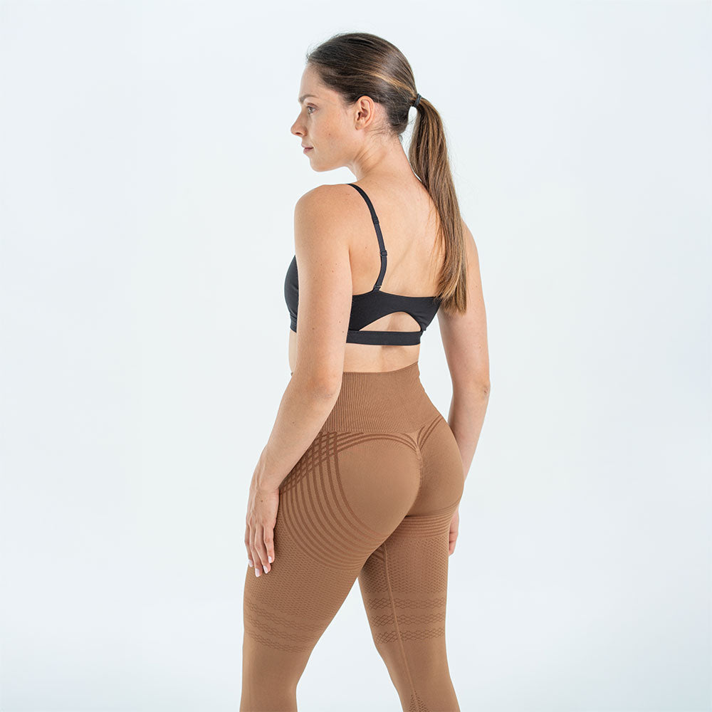 Leggings 3D | Marron chocolat