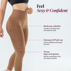 Leggings 3D | Marron chocolat