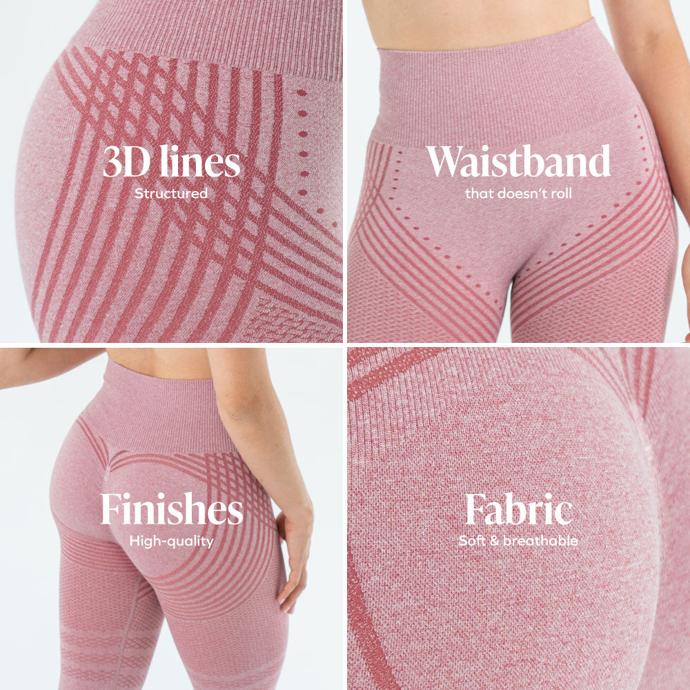 Leggings 3D | Rose tendre