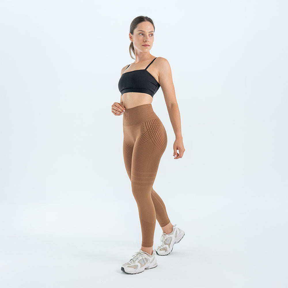 Leggings 3D | Marron chocolat