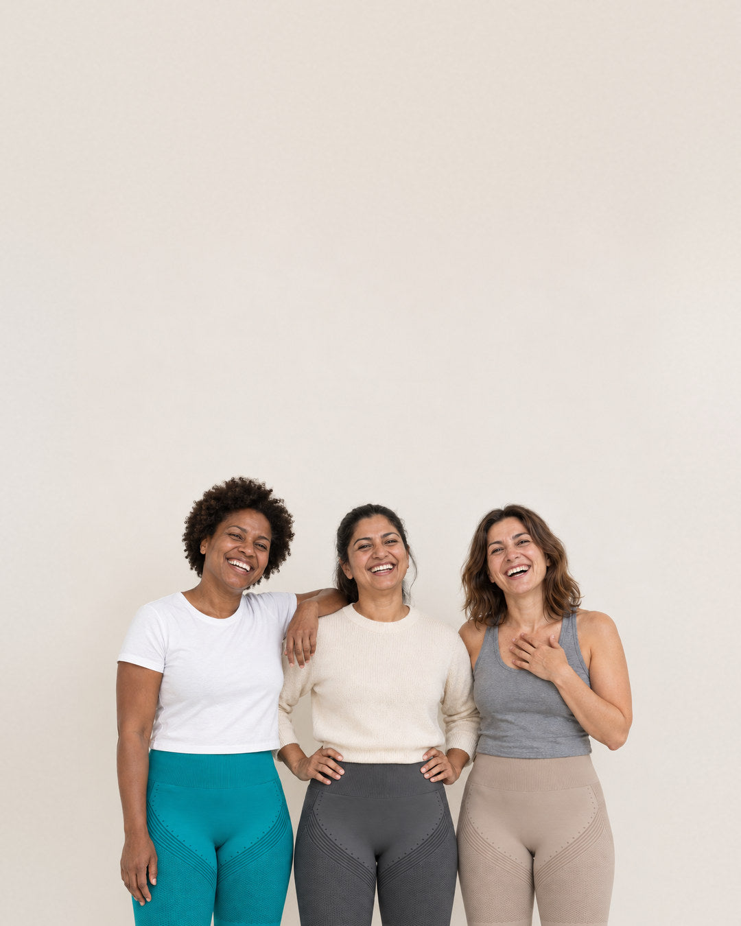 Three women wearing Leonie & Co leggings
