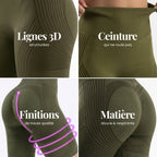 Shorts 3D | Vert olive