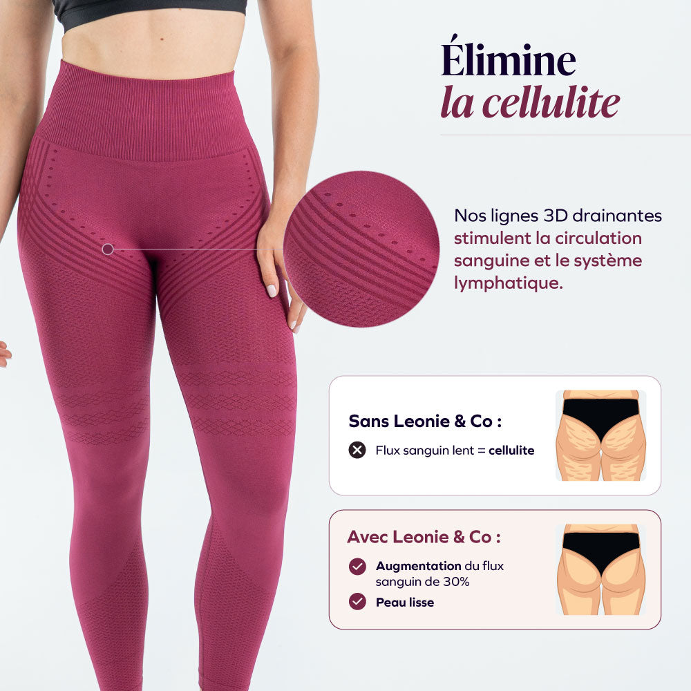 Leggings 3D | Bordeaux