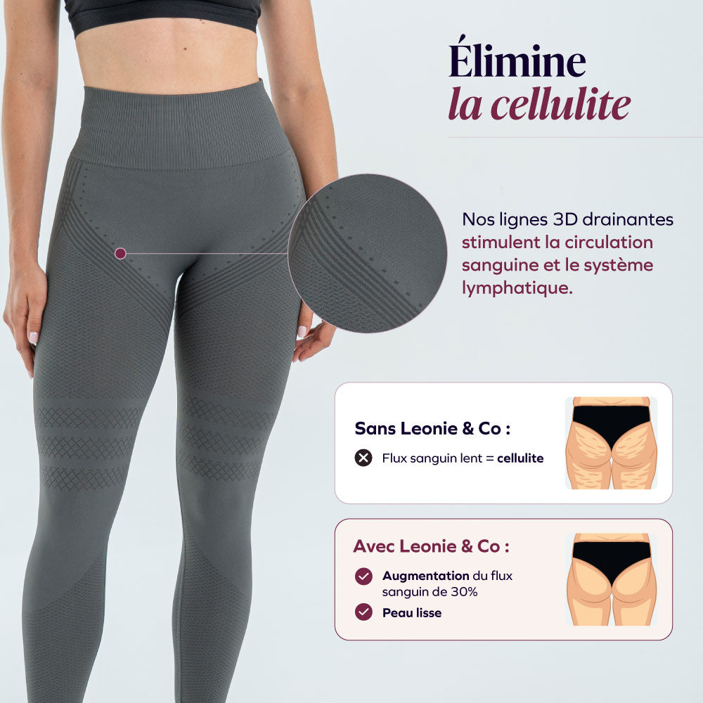 Leggings 3D | Gris foncé