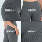 Leggings 3D | Gris foncé