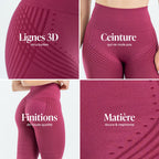 Leggings 3D | Bordeaux