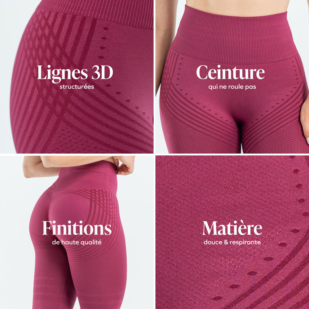 Leggings 3D | Bordeaux