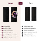 The Leonie & Co 3D Sculpting Arm Sleeves compared with an ordinary compression top