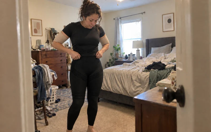 Day 1: she puts the complete set on for the first time