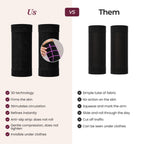 The Leonie & Co 3D Sculpting Arm Sleeves compared with an ordinary compression top