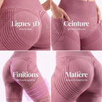 3D Pocket Legging, Blush Pink, 3D Lines