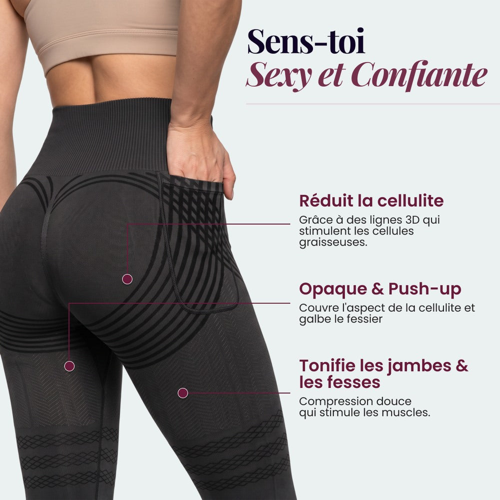 3D Pocket Legging, Black, Feel Sexy