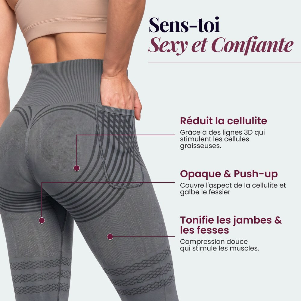 3D Pocket Legging, Dark Gray, Feel Sexy