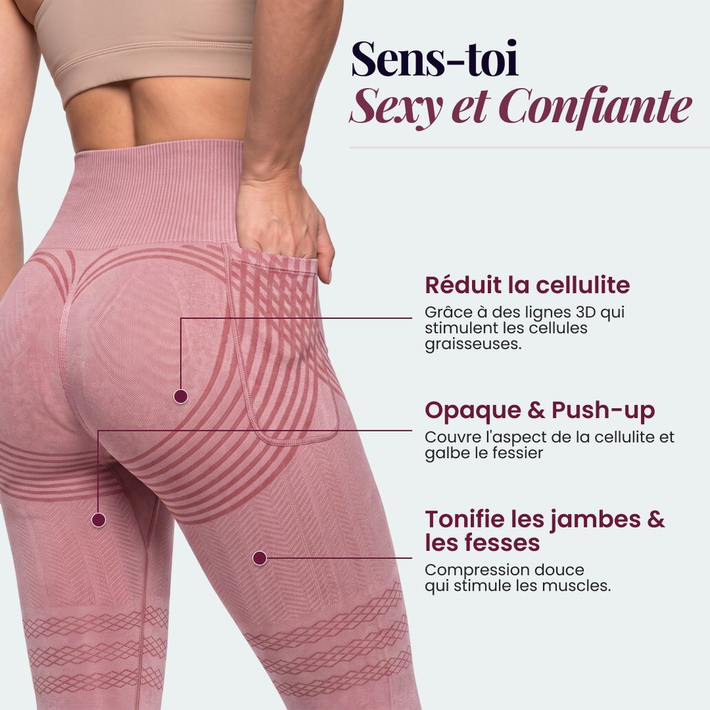 3D Pocket Legging, Blush Pink, Feel Sexy