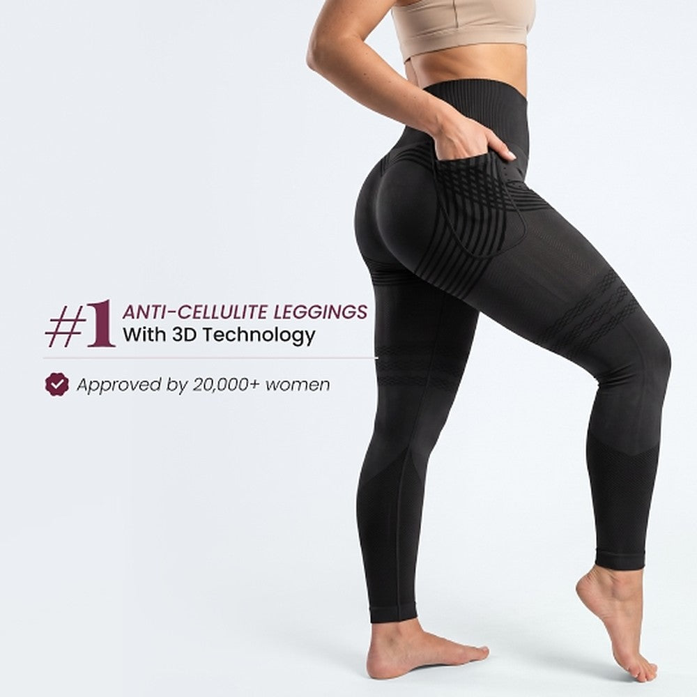 3D Pocket Legging, Black, #1 Anti-cellulite