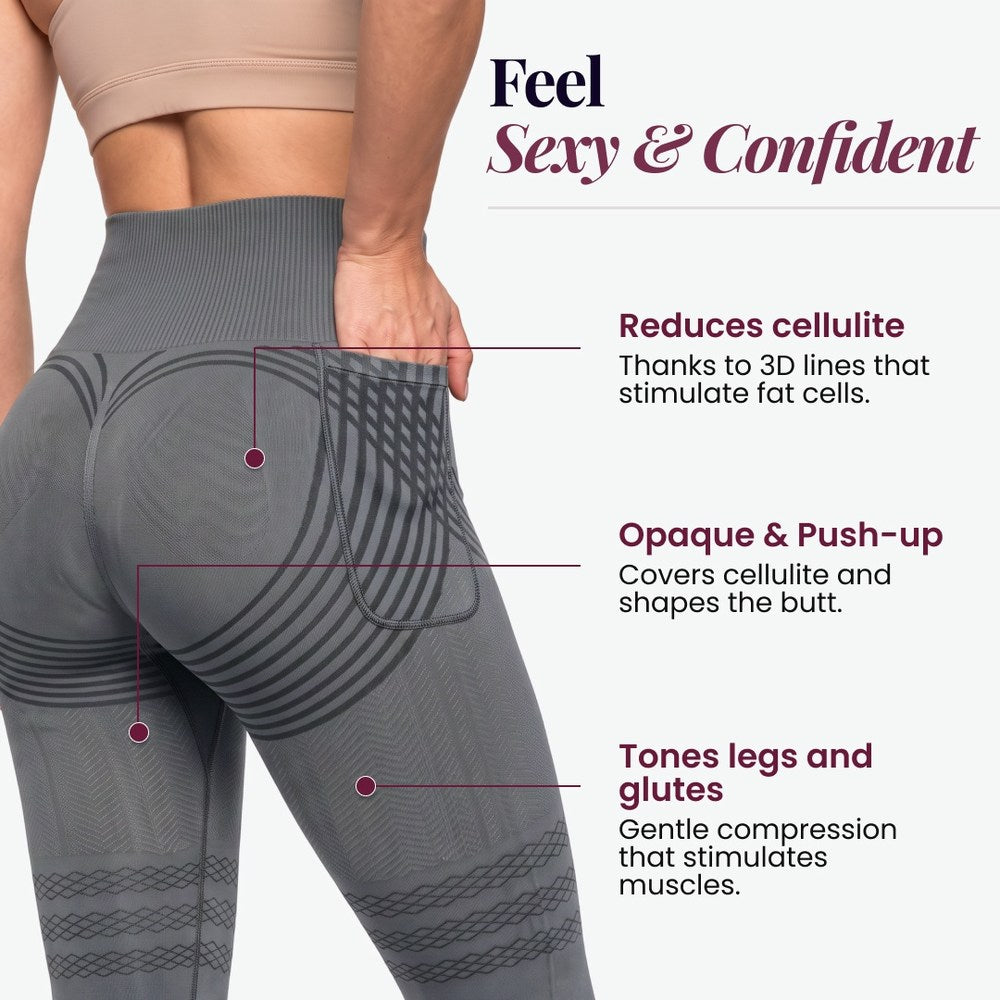 3D Pocket Legging, Dark Gray, Feel Sexy