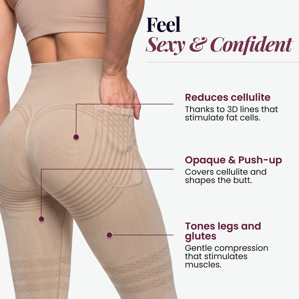 3D Pocket Legging, Beige, Feel Sexy
