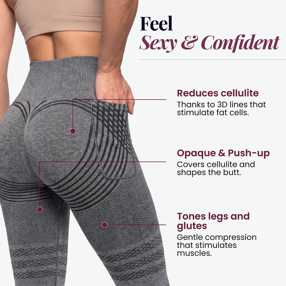 3D Pocket Legging, Grey, Feel Sexy