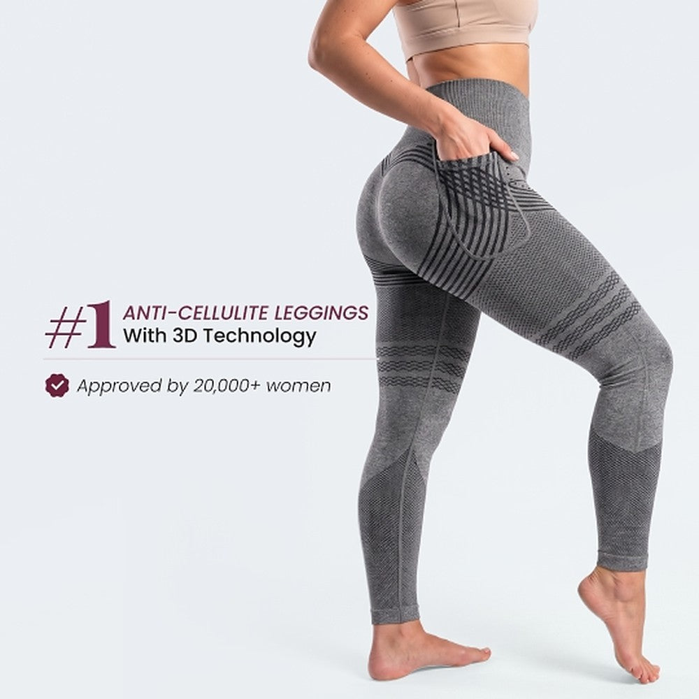 3D Pocket Legging, Grey, #1 Anti-cellulite