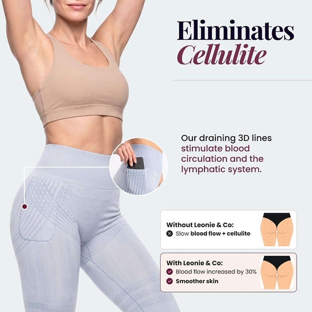 3D Pocket Legging, Light Purple, Eliminates Cellulite