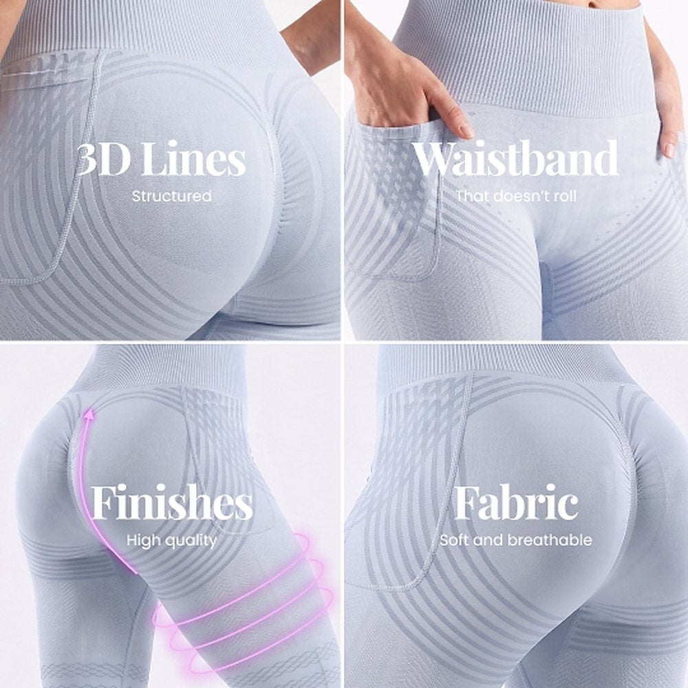 3D Pocket Legging, Light Purple, 3D Lines