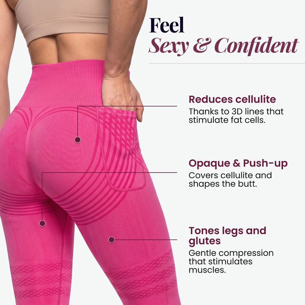 3D Pocket Legging, Pink, Feel Sexy