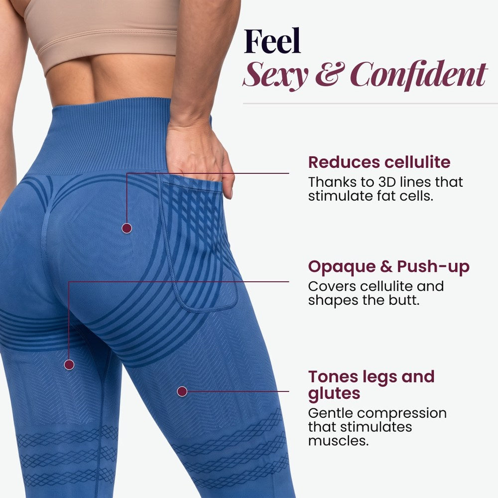 3D Pocket Legging, Sky Blue, Feel Sexy