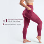 3D Pocket Legging, Wine Red, #1 Anti-cellulite