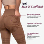 3D Pocket Legging, Chocolate Brown, Feel Sexy