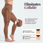 3D Pocket Legging, Chocolate Brown, Eliminates Cellulite 2