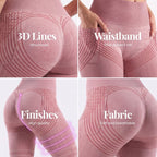 3D Pocket Legging, Blush Pink, 3D Lines