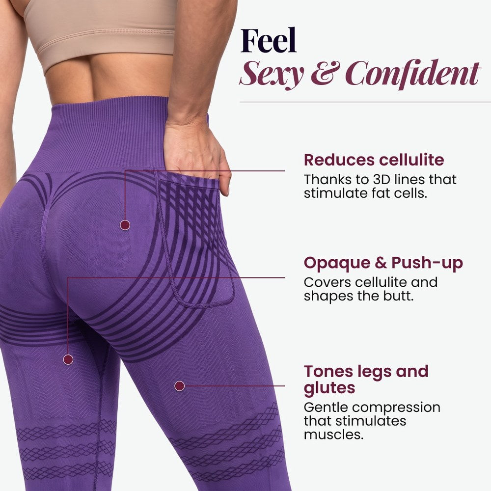 3D Pocket Legging, Purple, Feel Sexy
