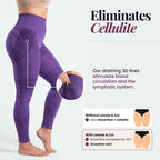 3D Pocket Legging, Purple, Eliminates Cellulite 2
