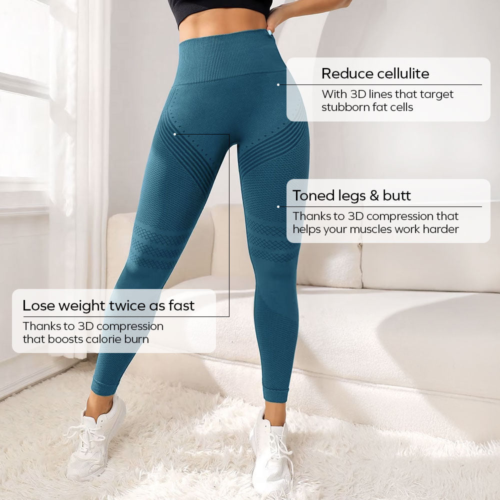 3D Legging | Teal Green