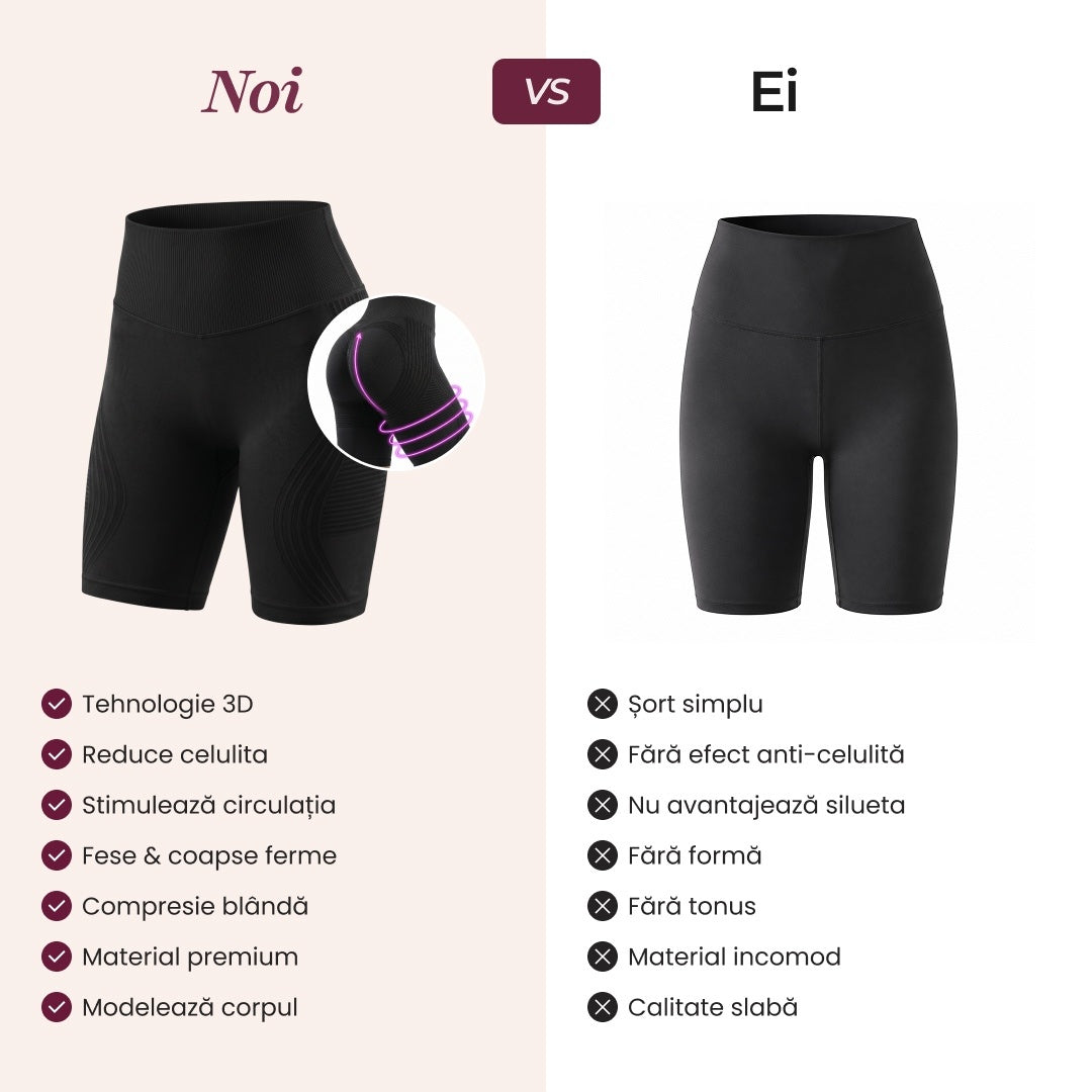 Pantaloni scurți 3D | Negru