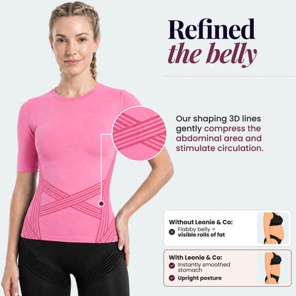 __SWATCH__Pink Leonie & Co 3D Sculpting T-Shirt in pink