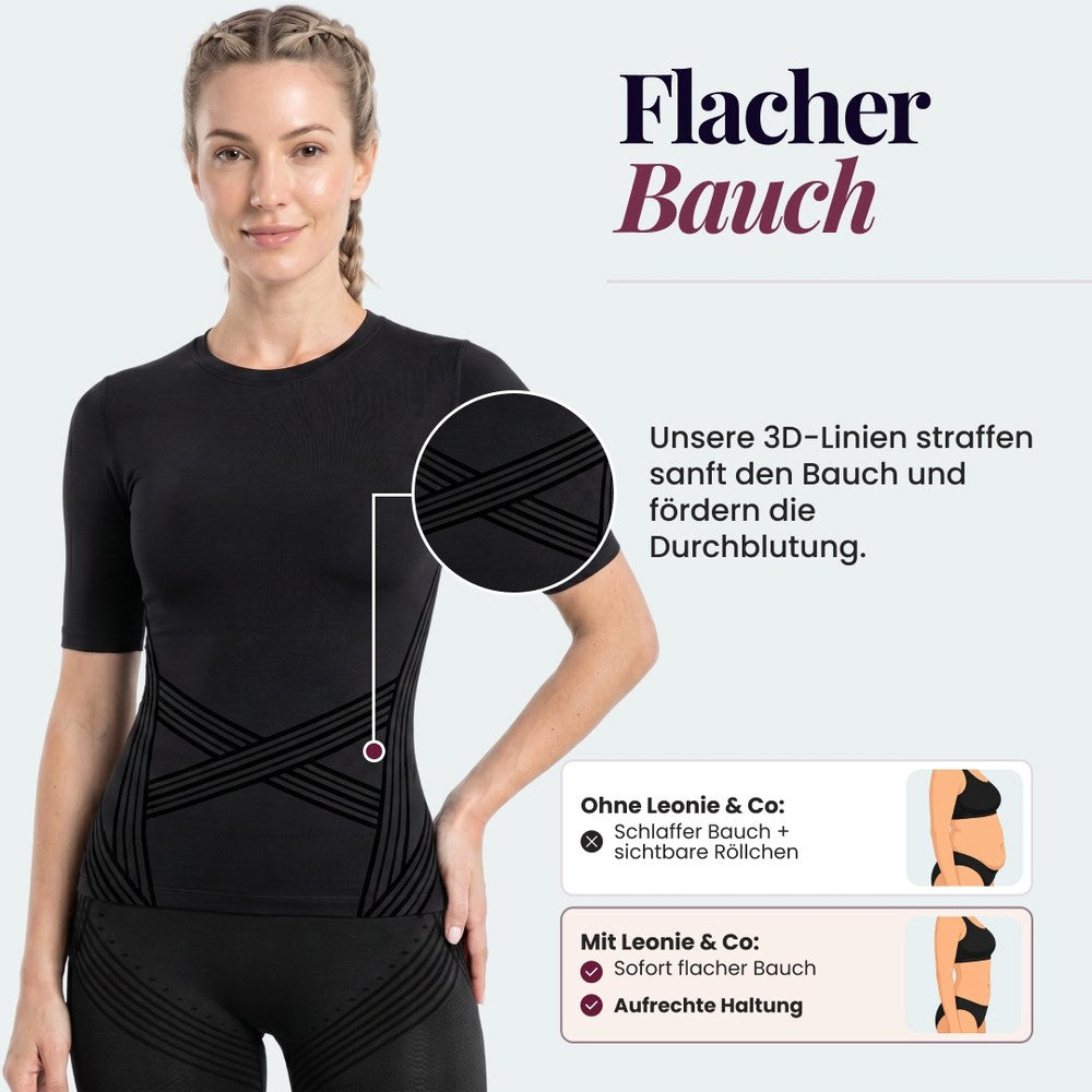 __SWATCH__Black Leonie & Co 3D Sculpting T-Shirt in black