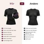 The Leonie & Co 3D Sculpting T-Shirt compared with an ordinary compression top