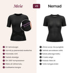 The Leonie & Co 3D Sculpting T-Shirt compared with an ordinary compression top