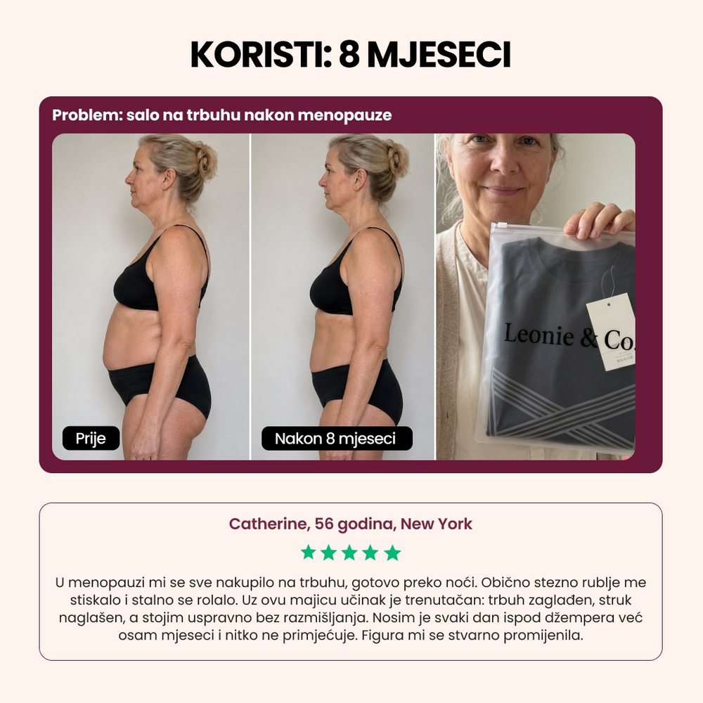 Customer review: Catherine, 56, New York, after eight months wearing the 3D Sculpting T-Shirt