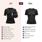 The Leonie & Co 3D Sculpting T-Shirt compared with an ordinary compression top