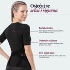 Three features of the 3D Sculpting T-Shirt: waist, midsection and posture