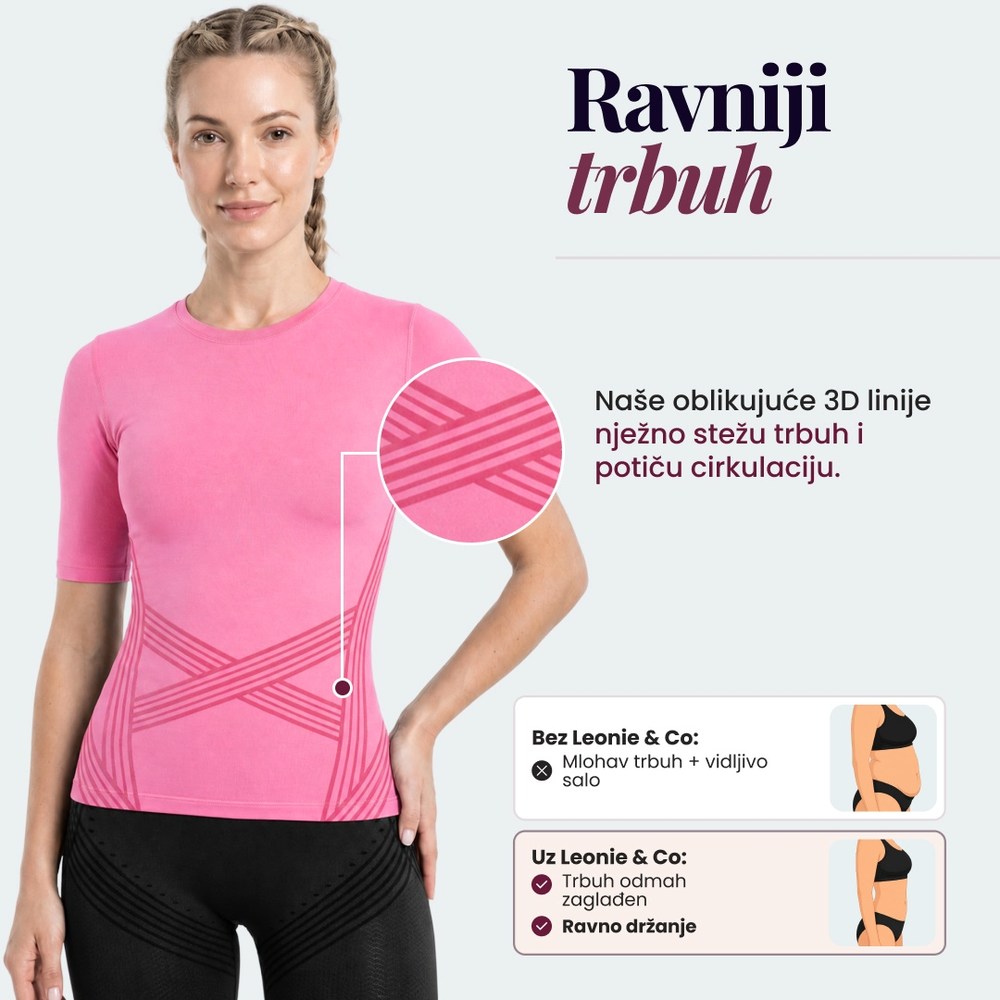 __SWATCH__Pink Leonie & Co 3D Sculpting T-Shirt in pink