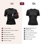 The Leonie & Co 3D Sculpting T-Shirt compared with an ordinary compression top