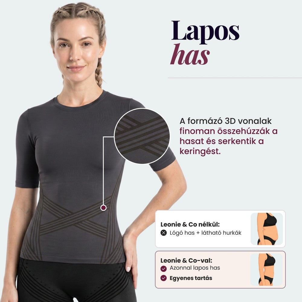 __SWATCH__Gray Leonie & Co 3D Sculpting T-Shirt in gray