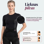 __SWATCH__Black Leonie & Co 3D Sculpting T-Shirt in black
