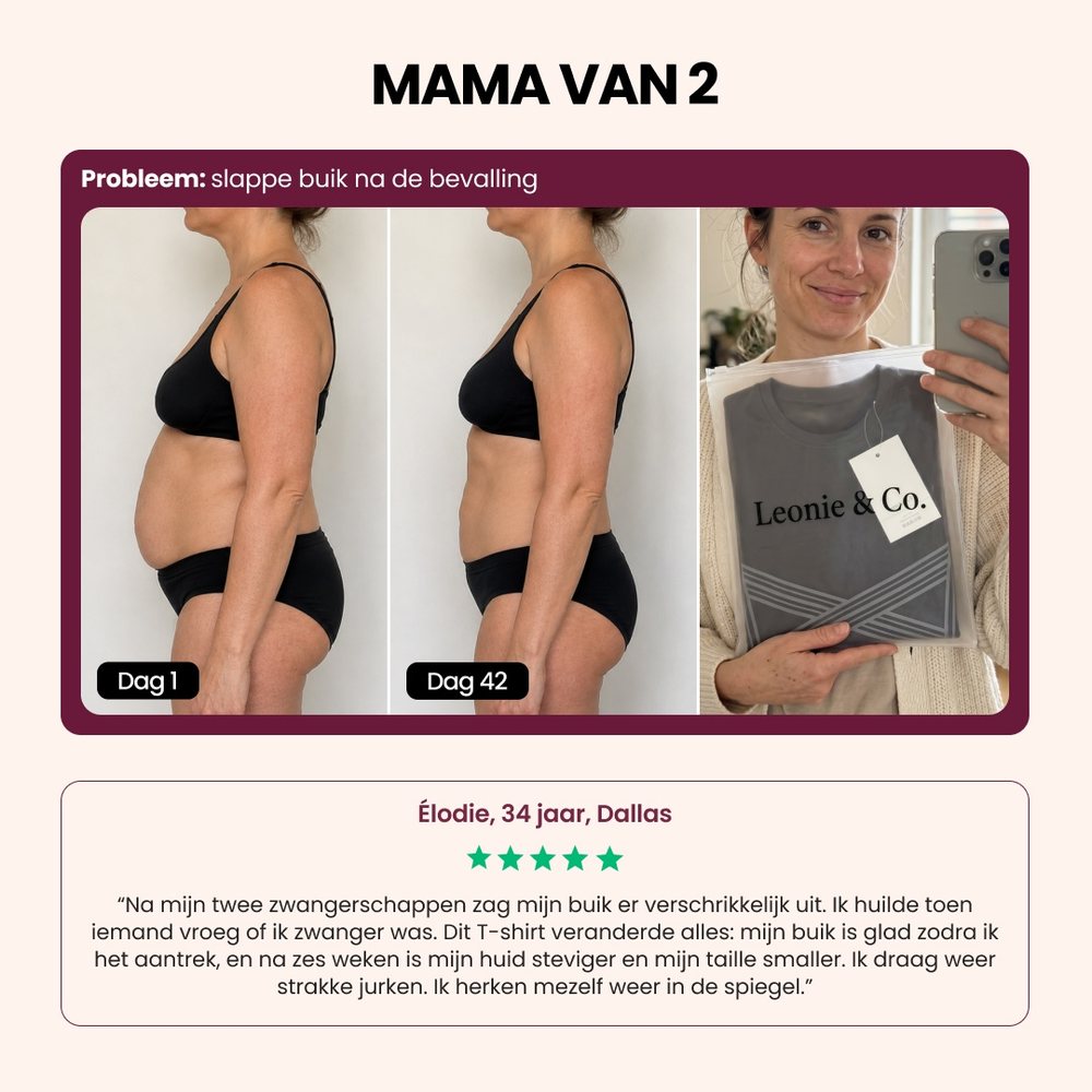 Customer review: Elodie, 34, Dallas, mother of two, on wearing the 3D Sculpting T-Shirt