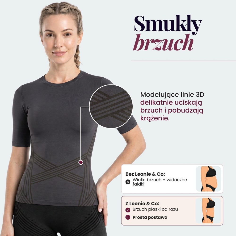__SWATCH__Gray Leonie & Co 3D Sculpting T-Shirt in gray