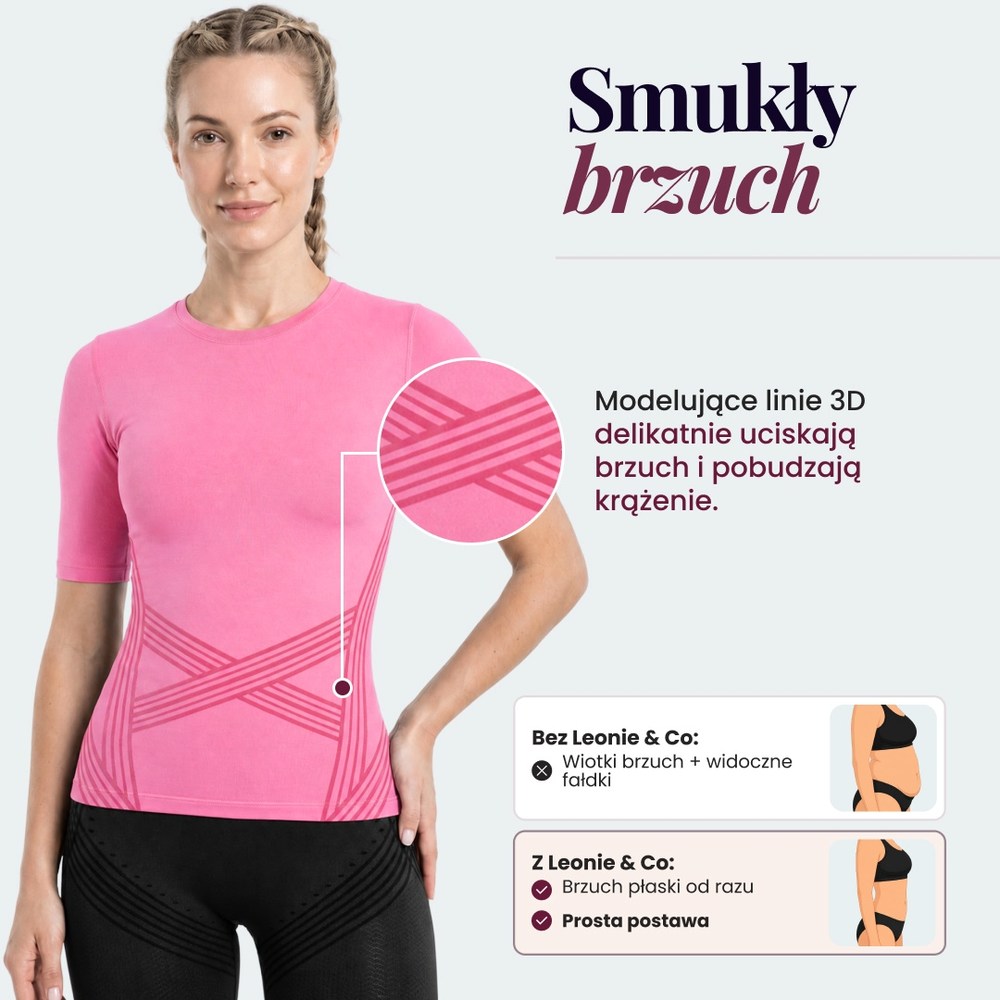 __SWATCH__Pink Leonie & Co 3D Sculpting T-Shirt in pink